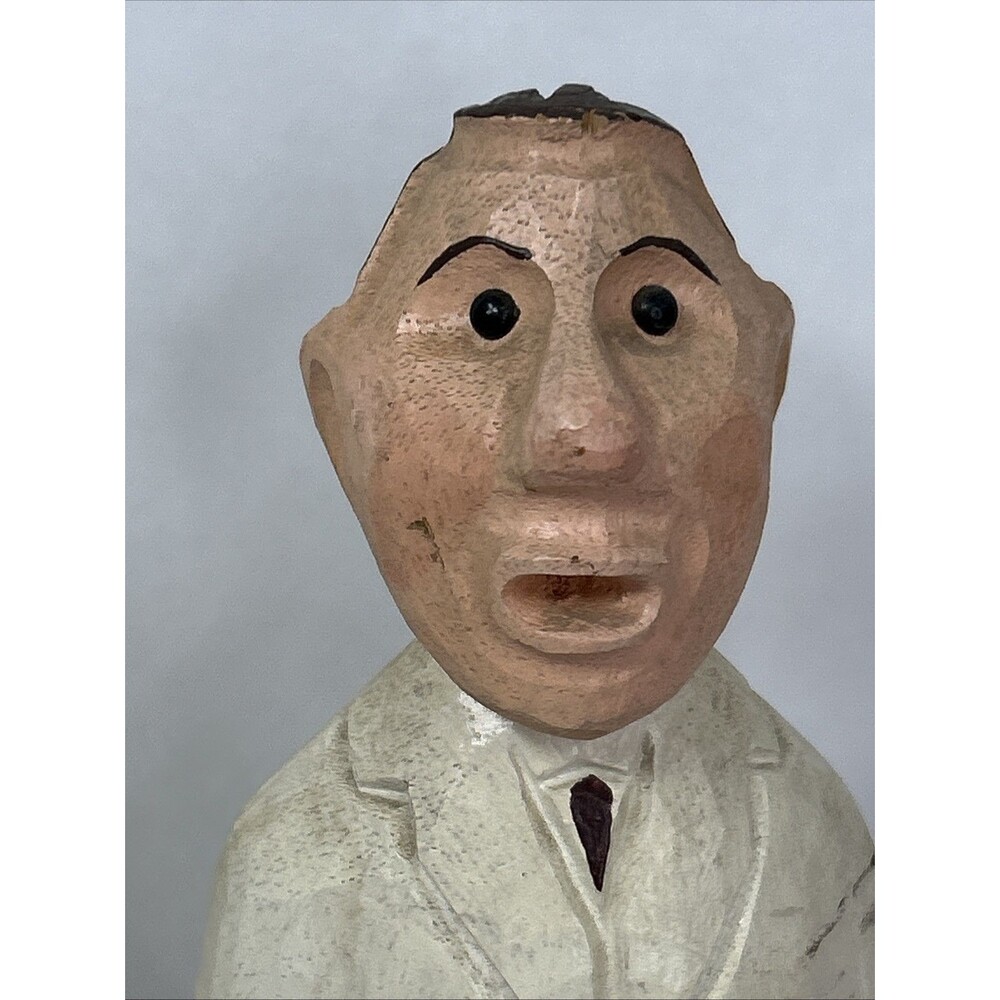 Vtg Romer Doctor Dentist Lot Hand Carved Wooden Figure Sculpture Made In Italy - Picture 3 of 9